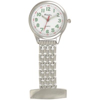 Ravel Classic Krankenschwester Taschenuhr - Silberfarben (Groß - 32mm Uhrengehäuse)