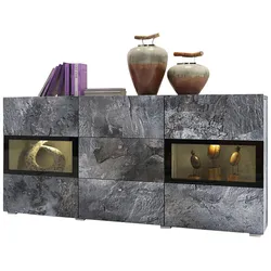 Sideboard INOSIGN "Baros", grau (schieferfarben), Sideboards, Breite 132 cm
