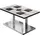 GGM Möbel Bistro Loungetisch 130 x 80 x 41 cm Weiß Marmor/Edelstahl