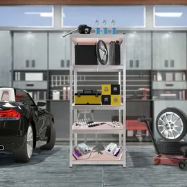 Arebos Schwerlastregal 180 x 75 x 45 cm 875 kg, Kellerregal Steckregal verzinkt