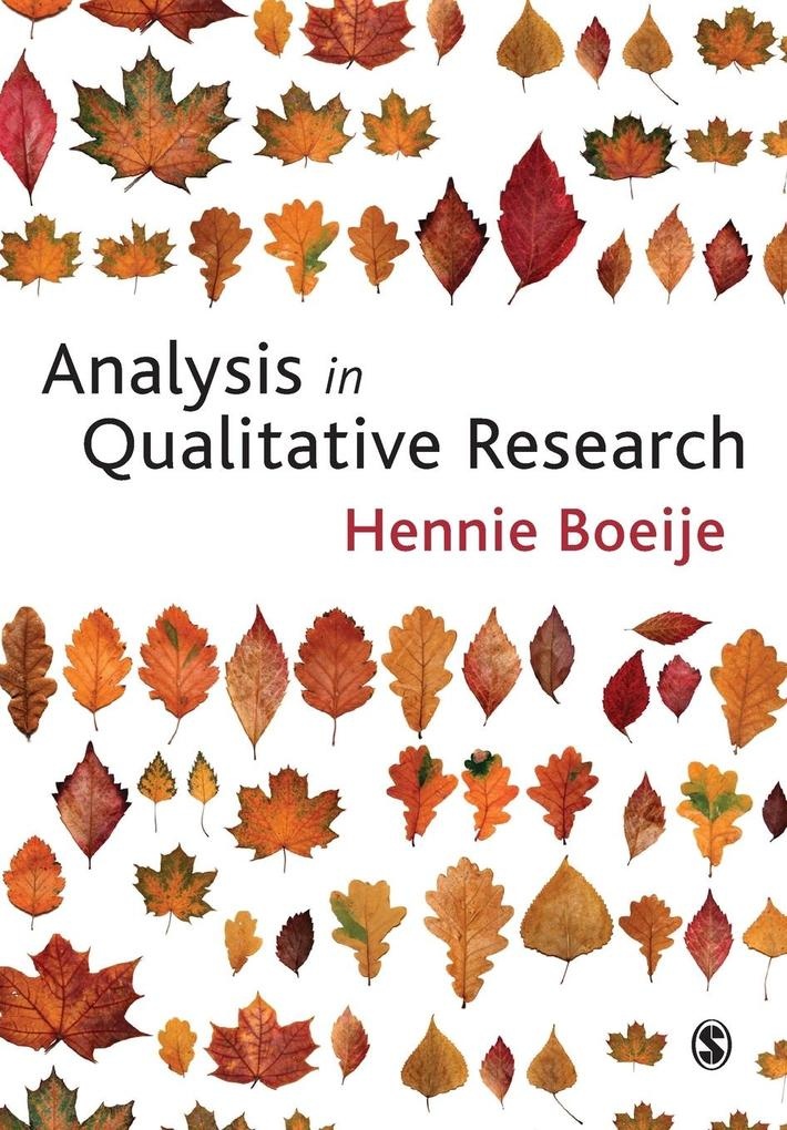Analysis in Qualitative Research: Buch von Hennie R. Boeije