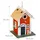 Relaxdays Vogelhaus, Landhausstil, Holz, zum Aufhängen, H x B x T: 25 x 18,5 x 18,5 cm, Vogelvilla für Garten, bunt