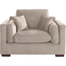 Home Affaire Loveseat Fresh Pond 140 x 95 x 96 cm Beige Polyester mit Zierkissen