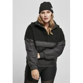 URBAN CLASSICS Sherpa Mix Jacke Black / Black 4XL