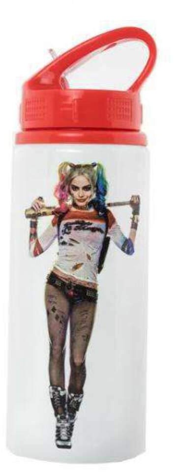 DC Comics Ltd, Suicide Squad, Harley Quinn, Aluminium-Trinkflasche, mehrfarbig, 7,2 x 7,2 x 21,7 cm