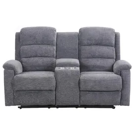vente-unique Relaxsofa elektrisch 2-Sitzer - Stoff - Anthrazit - NEVERS