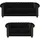 S-Style Chesterfield Polstergarnitur Samt 3-Sitzer + 2-Sitzer Schwarz