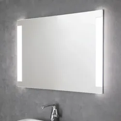 Sprinz Smart-Line Badspiegel 100x70 cm mit LED-Beleuchtung, Spiegel,