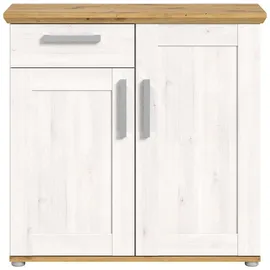 inn.furn Sideboard 95 x 92 cm Weiß / Naturbelassen