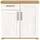 inn.furn Sideboard 95 x 92 cm Weiß / Naturbelassen