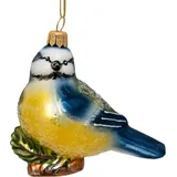 SIKORA Blaumeise besondere Weihnachtskugel Glas Christbaumschmuck Deko Figur Weihnachten Anhänger Ornament - Meisterstücke - BS726, Variante:Blaumeise