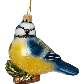 SIKORA Blaumeise besondere Weihnachtskugel Glas Christbaumschmuck Deko Figur Weihnachten Anhänger Ornament - Meisterstücke - BS726, Variante:Blaumeise