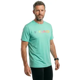 Head Racket Head, Rainbow T-Shirt Men, Turquoise