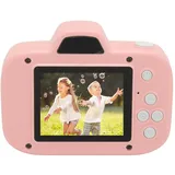 Digitale Videokamera, 1080P 48MP Autofokus 10X Digitalzoom Kinderkamera Mehrere Cartoon Frames und Filter Stoßfestes ABS Gehäuse Kinder Selfie Kamera für Kleinkinder, Kinder (PINK)