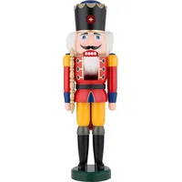 Seiffener Volkskunst eG Nussknacker König 60 cm Holz rot/gelb