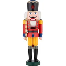 Seiffener Volkskunst eG Nussknacker König 60 cm Holz rot/gelb