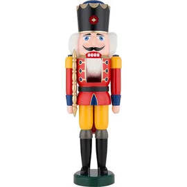 Seiffener Volkskunst eG Nussknacker König 60 cm Holz rot/gelb