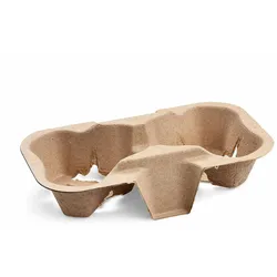 VEPATIM 50x Getränkehalter Tragetablett Becherhalter 2 Becher Coffee to Go 19x11cm