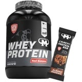 3kg Mammut Whey Protein Eiweißshake - Set inkl. Protein Shaker, Riegel, Powderbank oder Tasse (Red Banana, Mammut Protein Bar - Almond Brownie)