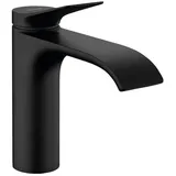 Hansgrohe Vivenis 110 Waschtisch-Einhebelmischer 75023670 mit Zugstangen-Ablaufgarnitur, mattschwarz