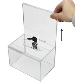 HMF Acryl Spendenbox 15,5 x 11 x 11 cm 11-tlg. transparent