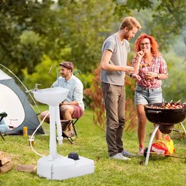 Outsunny Camping Waschbecken grau 17 l