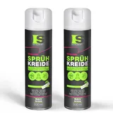Spraytive 2 x 500ml Sprühkreide neon-pink - Abwaschbare leuchtende Kreidefarbe, Outdoor Kreidespray, Bodenmarkierung, Temporäres Markierungsspray, Farbspray für Asphalt, Gras, Beton