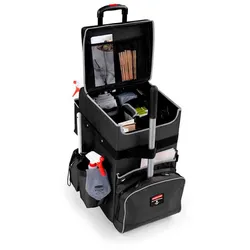 Rubbermaid Quick Cart L | Kompakter robuster wendiger Reinigungstrolley | HxBxT 63,5x36,3x42cm | Anthrazit von PROREGAL