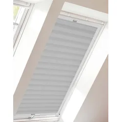 Dachfensterplissee SUNLINES "Young Style Crush", grau (grau, weiß), B:61,4cm H:136,1cm, Obermaterial: 100% Polyester, Plissees, mit Führungsschienen