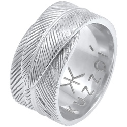 KUZZOI Herren Feder Vintage Trend Oxidiert 925 Silber Herrenschmuck   