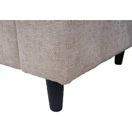 Mendler Sofa-Garnitur HWC-O71, Couch Ecksofa L-Form, Liegefläche links/rechts, Stoff (320 g/m2) Holz 84x229x140cm ~ beige