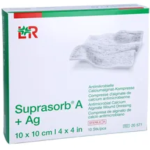 CC Pharma GmbH Suprasorb A+Ag Antimik.Cal.Alginat Kompr.10x10 cm