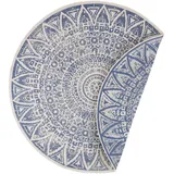 HANSE HOME Flachwebeteppich Lilja Blau/Creme Ø ca. 140cm
