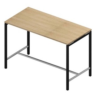 Quadrifoglio Stehtisch Creo eiche rechteckig, 4-Fuß-Gestell grau, 160,0 x 80,0 x 107,0 cm