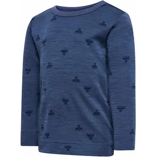 hummel hmlMINI Merino Langarmshirt 8588 - vintage indigo 98