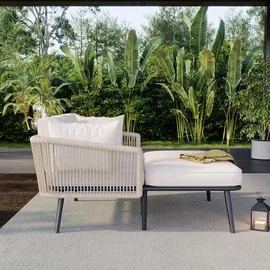 stilvora Sonnenliege 120 x 130 cm Beige