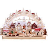 Brubaker LED Schwibbogen Altstadt Winter 44x27cm Handbemalt