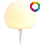 Bonetti Kugelleuchte Kunststoff Ø 20 cm inkl. Erdspieß weiß