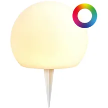 Bonetti Kugelleuchte Kunststoff Ø 20 cm inkl. Erdspieß weiß