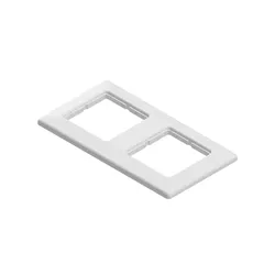 ZVK Abdeckrahmen zweifach Weiß RAL 9010