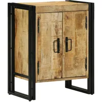 VidaXL Schuhschrank Schwarz 30x30x40 cm Massivholz Mango und Stahl