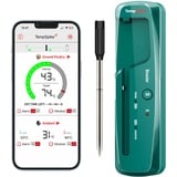 ThermoPro TempSpike Fleischthermometer Kabellos Grillthermometer Bluetooth IP67 Kerntemperaturmesser TP961C 150m Bratenthermometer für Backofen, Grill, Rotisserie, Sicher im Geschirrspüler