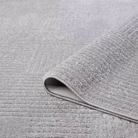 Carpet City "FLAIR177", grau, B:160cm H:11mm L:230cm, Obermaterial: 50% Polyester, 50% Polypropylen, Teppiche, Teppich, Kurzflor-Teppich, Skandi-Stil, Wohnzimmer