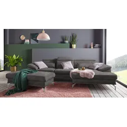 Polsterhocker SIT & MORE "Scorpio", grau (anthrazit), B:138cm H:46cm T:71cm, Hocker, inklusive Federkern