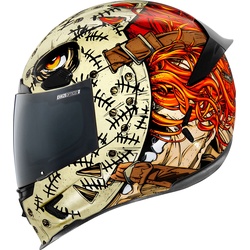 Icon Airframe Pro TopShelf, Integralhelm - Rot/Braun/Weiß - 3XL