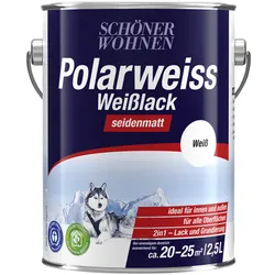 SCHÖNER WOHNEN FARBE Weißlack, seidenmatt - weiss