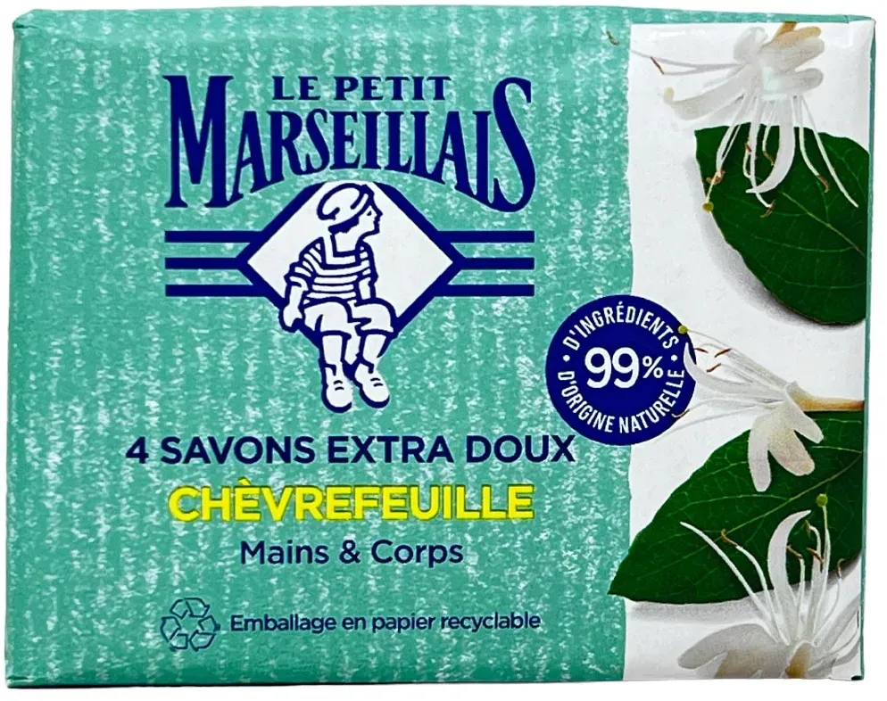 Le Petit Marseillais - Extra Sanfte Geißblattseife 4x100g - Sanfte Pflege für Ihre Haut