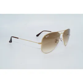 Ray-Ban Aviator RB3025 001/51 55-14 polished gold/light brown