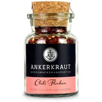 Ankerkraut Gewürz Chili Flocken, Chili Flocken, 65g im Korkenglas