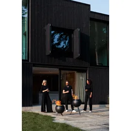 höfats MOON 45 Feuerschale mit niedrigem Fuß All Black